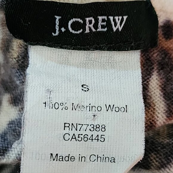 J. Crew Leopard Cheetah Print 100% Merino Wool Tippi Sweater - Picture 4 of 4